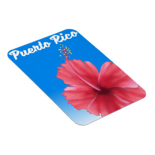Puerto Rico Flor de maga-reisposter Magneet