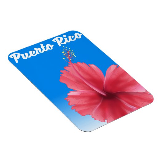 Puerto Rico Flor de maga-reisposter Magneet (Rechterzijde)