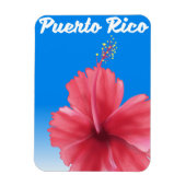 Puerto Rico Flor de maga-reisposter Magneet (Verticaal)