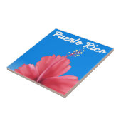 Puerto Rico Flor de maga-reisposter Tegeltje (Zijkant)