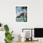 Puerto Rico Fort Reisposter Print (Thuiskantoor)
