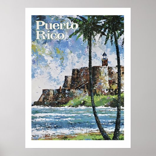 Puerto Rico Fort Reisposter Print (Voorkant)