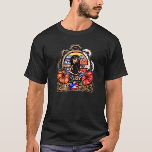 Puerto Rico geïnspireerd door de Taino- en Surf-cu T-shirt (Voorkant)