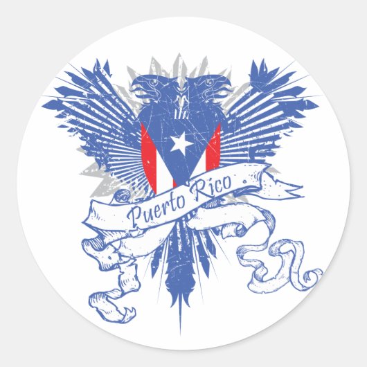 Puerto Rico gevleugelde Sticker (Voorkant)