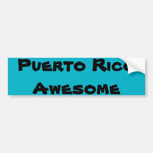 Puerto Rico Geweldige Citaat Bumpersticker (Voorkant)