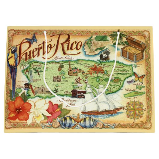 Puerto Rico Gift Bag Groot Cadeauzakje (Voorkant)