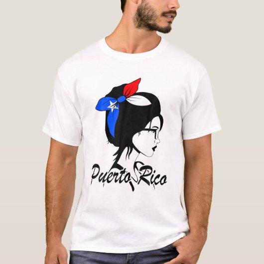 Puerto Rico Girl Puerto Rican Mujer Puertoriqueña T-shirt (Voorkant)