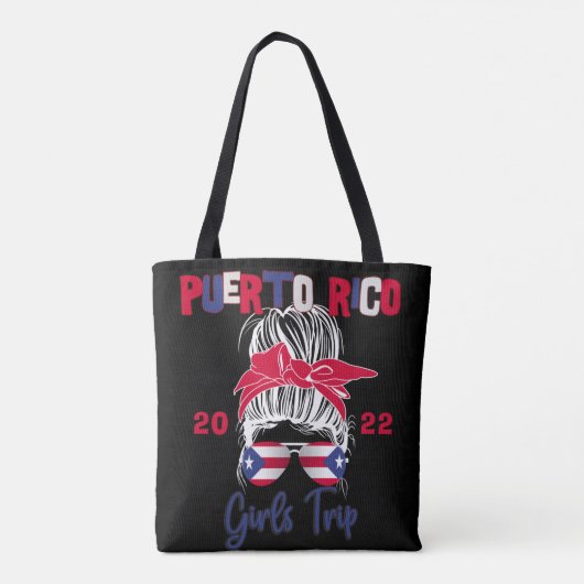 Puerto Rico Girls Trip Getaway Group Matching Tote Bag (Achterkant)