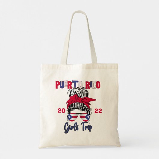 Puerto Rico Girls Trip Getaway Group Matching Tote Bag (Achterkant)