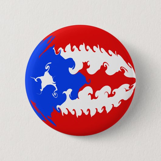 Puerto Rico Gnarly Flag Ronde Button 5,7 Cm (Voorkant)