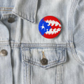 Puerto Rico Gnarly Flag Ronde Button 5,7 Cm (In situ)