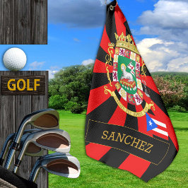 Puerto Rico Golf & Puerto Ricaanse vlag / Patriott Golfhanddoek