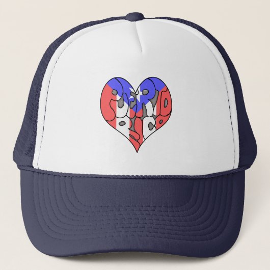 Puerto Rico Graffiti Heart Trucker Pet (Voorkant)
