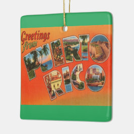 Puerto Rico Greeting Keramisch Ornament