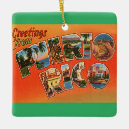 Puerto Rico Greeting Keramisch Ornament