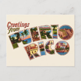 Puerto Rico Groet Ansichtkaart Briefkaart