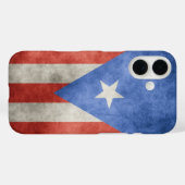Puerto Rico Grunge Vlag Case-Mate iPhone Case (Achterkant (horizontaal))
