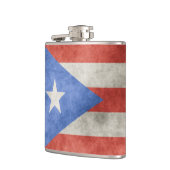 Puerto Rico Grunge Vlag Heupfles (Links)