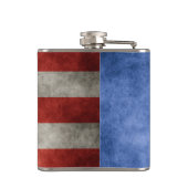 Puerto Rico Grunge Vlag Heupfles (Achterkant)