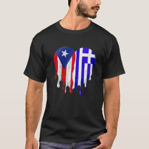 Puerto Rico Guatemala Flag Heart Groot Patriot Cou T-shirt