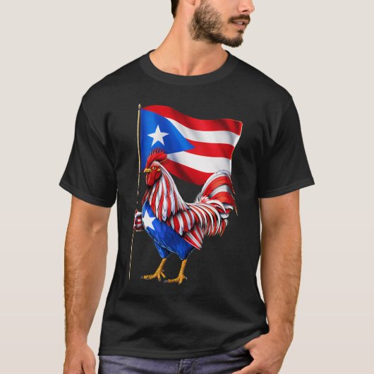 Puerto Rico Haan T-shirt (Voorkant)