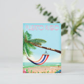 Puerto Rico Hangmat reisposter Briefkaart (Staand voorkant)