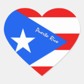 Puerto Rico Hart, Patriottische Puerto Ricaanse vl Hart Sticker (Voorkant)