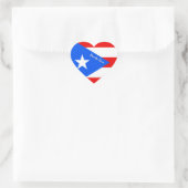 Puerto Rico Hart, Patriottische vlag van Puerto Ri Hart Sticker (Tas)