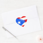 Puerto Rico Hart, Patriottische vlag van Puerto Ri Hart Sticker (Envelop)