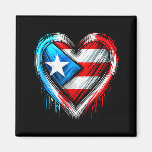 Puerto Rico Hart Puerto Ricaanse Vlag Magneet