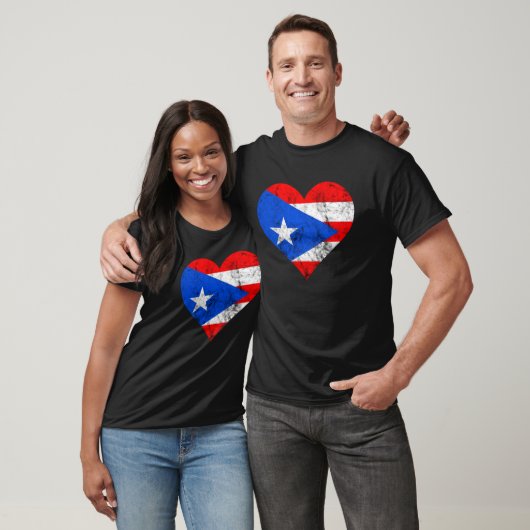 Puerto Rico Hart Puerto Ricaner Puertorro Vlag BO T-shirt (Unisex)
