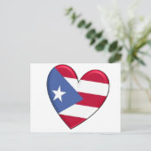 Puerto Rico Heart Flag Briefkaart (Staand voorkant)