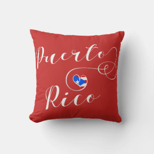 Puerto Rico Heart Flag Puerto Rican Kussen