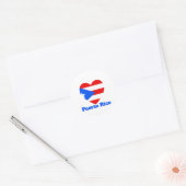 Puerto Rico Heart Flag Ronde Sticker (Envelop)