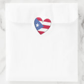 Puerto Rico Heart Flag Ronde Sticker (Tas)