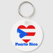 Puerto Rico Heart Flag Sleutelhanger (Voorkant)
