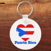 Puerto Rico Heart Flag Sleutelhanger (Voorkant)