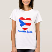 Puerto Rico Heart Flag T-shirt (Voorkant)