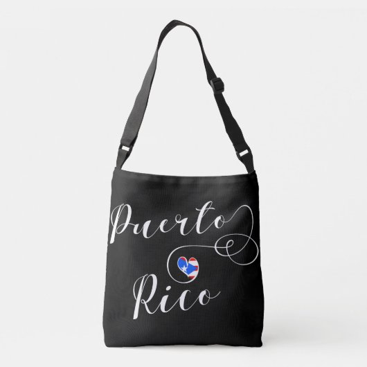 Puerto Rico Heart, Puerto Ricaans design Crossbody Tas (Achterkant)