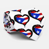 Puerto Rico Heart Stropdas (Opgerold)