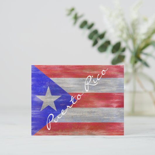 Puerto Rico heeft de Puerto Ricaanse vlag in moeil Briefkaart (Staand voorkant)