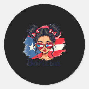 Puerto Rico Hispanic Erfgoed Rommelige Knot Puerto Ronde Sticker