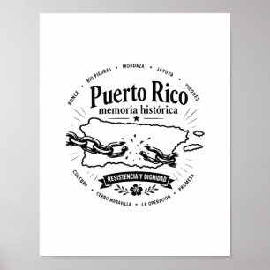 Puerto Rico Historisch Geheugen Verzet Poster