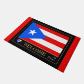 Puerto Rico house mat, Flag Sport / Welkom Deurmat (Schuin)