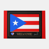 Puerto Rico house mat, Flag Sport / Welkom Deurmat (Voorkant)