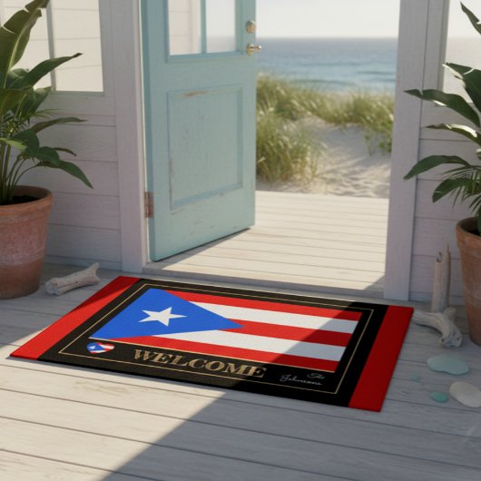 Puerto Rico house mat, Flag Sport / Welkom Deurmat
