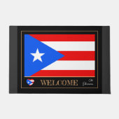 Puerto Rico house mat, Rican Flag Sport / Welkom Deurmat (Voorkant)