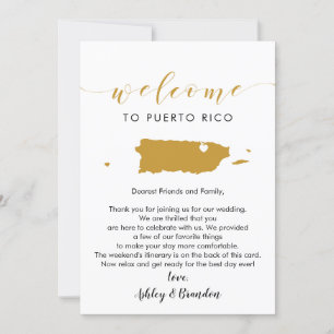Puerto Rico Huwelijks Welkomstbrief Itinerarium