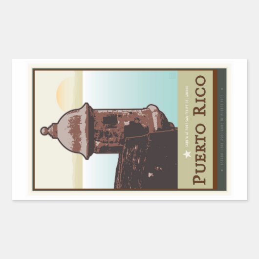 Puerto Rico I Rechthoekige Sticker (Voorkant)