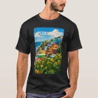 Puerto Rico Illustratie Reis Kunst Vintage